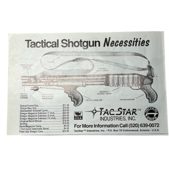 TacStar Tactical Shotgun Accessories Vintage Print Ad 1990s Cottonwood AZ - Picture 6 of 6